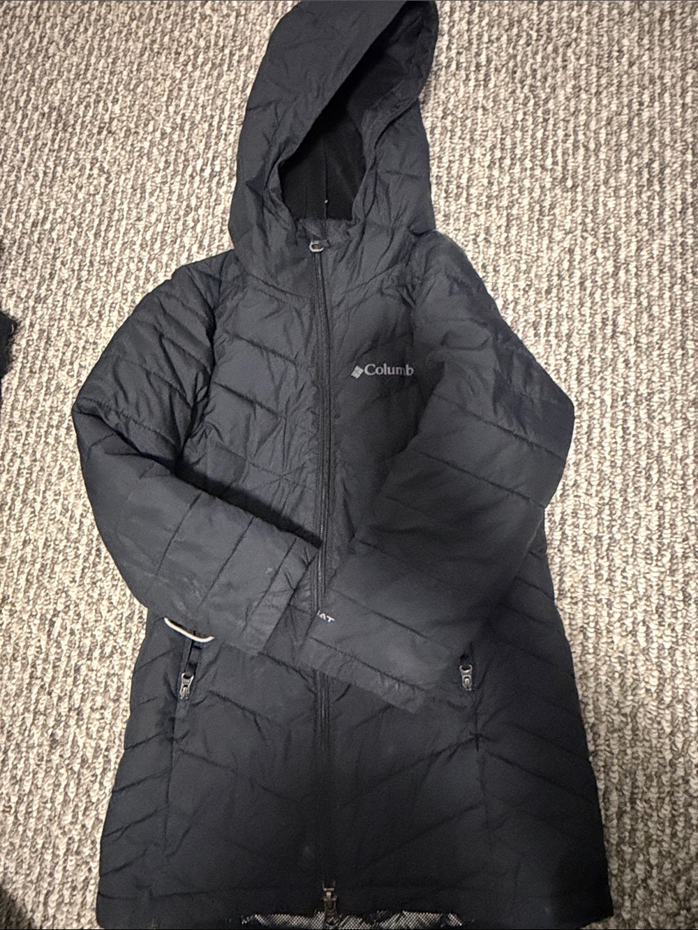 Columbia Black Kids Puffer Jacket with Hood